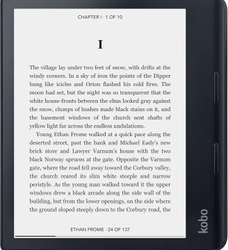 Kobo Sage | eReader | 8” HD Glare Free Touchscreen | Waterproof | Adjustable Brightness and Color Temperature | Blue Light Reduction | Bluetooth | WiFi | 32GB of Storage | Carta E Ink Technology